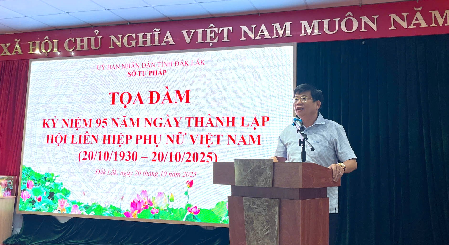 Sở Tư pháp tỉnh Đắk Lắk  tổ chức tọa đàm kỷ niệm Ngày Phụ nữ Việt Nam 20/10