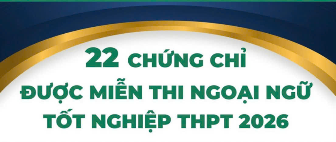 22 chứng chỉ được miễn thi ngoại ngữ tốt nghiệp trung học phổ thông 2026
