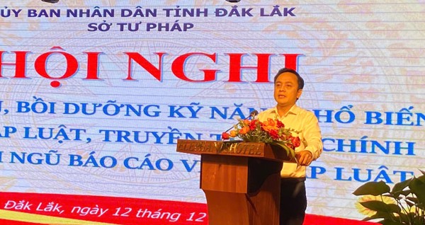 Hội nghị tập huấn, bồi dưỡng kỹ năng phổ biến, giáo dục pháp luật, truyền thông chính sách cho đội ngũ báo cáo viên pháp luật năm 2024