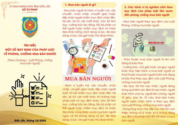 Tìm hiểu một số quy định của pháp luật về phòng, chống mua bán người (tờ 1)