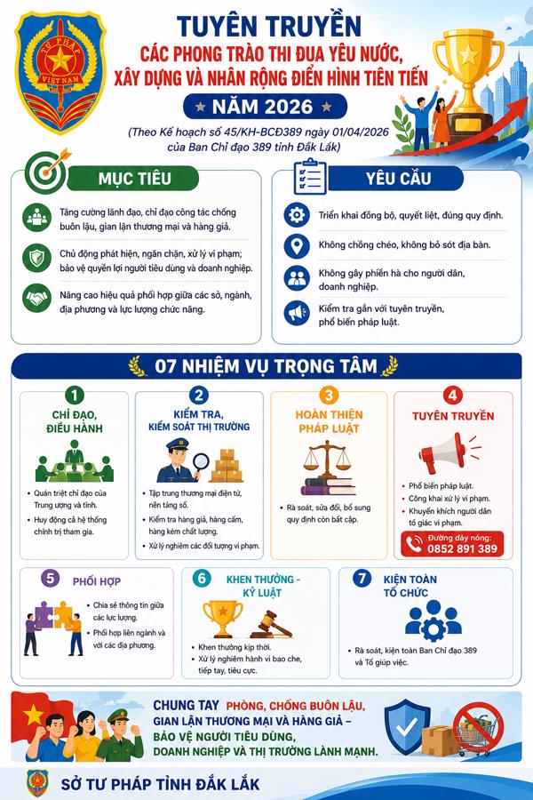 (INFORGRAPHIC) Tuyên truyền các phong trào thi đua yêu nước, xây dựng và nhân rộng điển hình tiên tiến