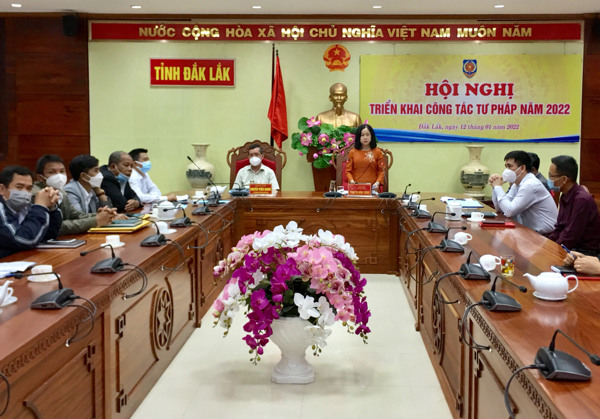 Sở Tư pháp tổ chức hội nghị trực tuyến  triển khai công tác tư pháp năm 2022