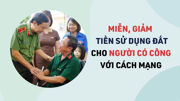 Các chế độ miễn, giảm tiền sử dụng đất cho người có công với cách mạng