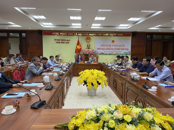 Bộ Tư pháp tổ chức hội nghị trực tuyến tổng kết công tác tư pháp năm 2023 và triển khai công tác năm 2024
