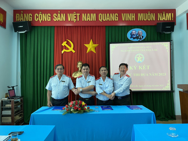 Khối thi đua số I ngành Thanh tra tỉnh Đắk Lắk tổ chức ký kết  giao ước thi đua năm 2023