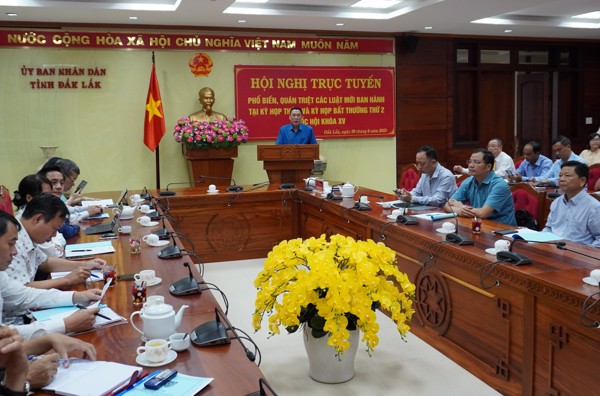 Hội nghị trực tuyến phổ biến, quán triệt các luật mới được thông qua tại Kỳ họp thứ 4 và kỳ họp bất thường thứ 2, Quốc hội khóa XV