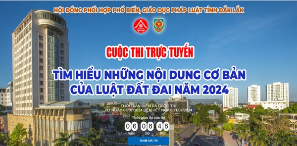 Thông báo kết quả Đợt 1 Cuộc thi trực tuyến “Tìm hiểu những nội dung cơ bản của Luật Đất đai năm 2024”