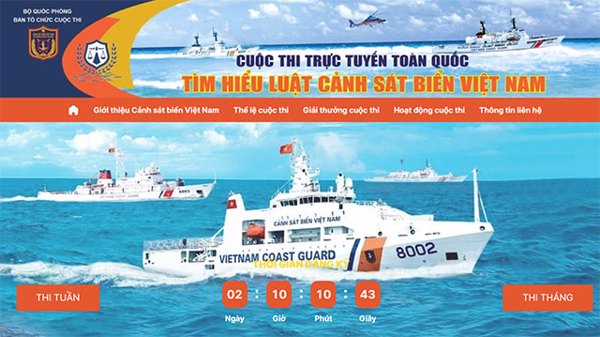 Hưởng ứng Cuộc thi trực tuyến “Tìm hiểu Luật Cảnh sát biển Việt Nam”