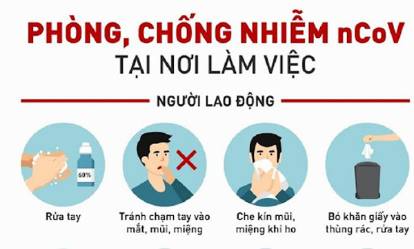 Bộ Y tế Khuyến cáo phòng chống dịch bệnh COVID-19 tại nơi làm việc và hướng dẫn rửa tay đúng cách 