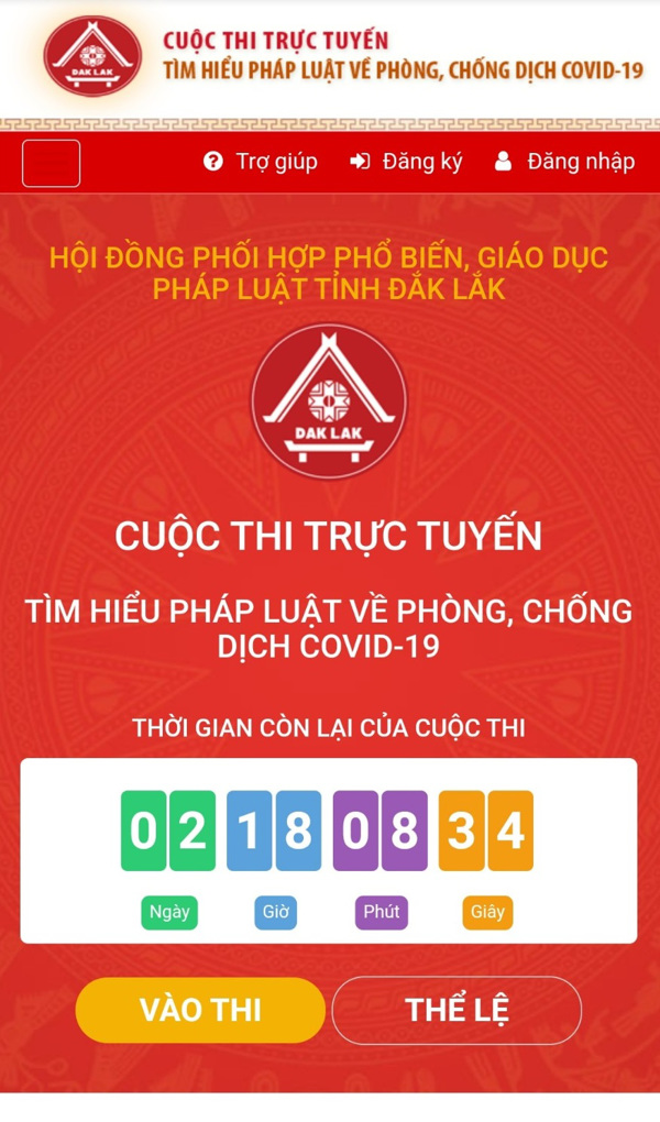 Hội đồng phối hợp PBGDPL tỉnh ban hành Thể lệ Cuộc thi trực tuyến “Tìm hiểu pháp luật về phòng, chống dịch COVID-19”