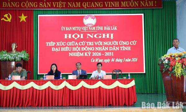 Cử tri xã Cư M’gar gửi gắm kỳ vọng đến ứng cử viên HĐND tỉnh