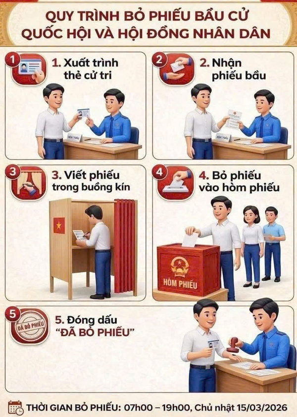 Quy trình bỏ phiếu bầu cử Quốc hội và Hội đồng nhân dân