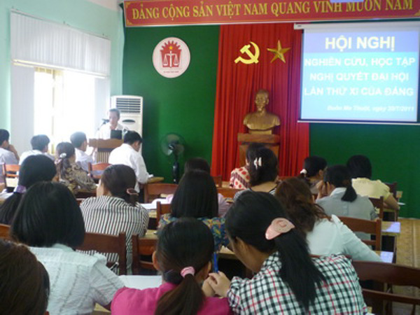 Đảng bộ Sở Tư pháp tổ chức Hội nghị học tập, nghiên cứu, quán triệt Nghị quyết Đại hội XI của Đảng