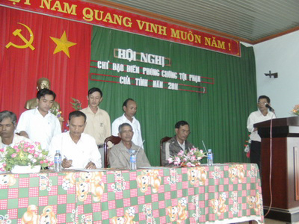Huyện Krông Năng tổ chức Hội nghị chỉ đạo điểm về phòng chống tội phạm ma túy năm 2011