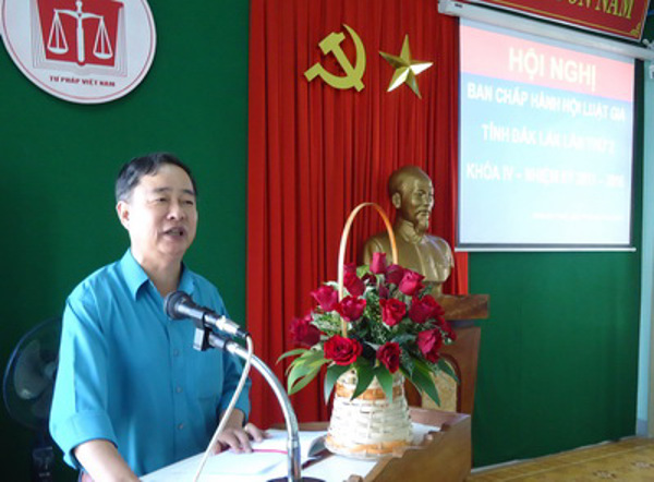 Hội nghị Ban chấp hành Hội luật gia tỉnh Đắk Lắk lần thứ 2 khóa IV nhiệm kỳ 2011 - 2016
