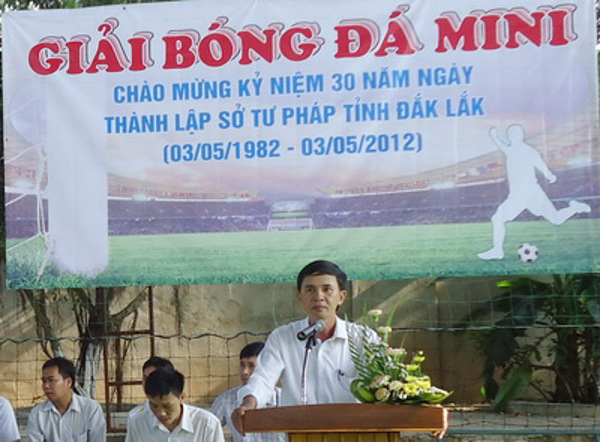 Sở Tư pháp Đắk Lắk tổ chức giải bóng đá mini chào mừng Kỷ niệm 30 năm ngày thành lập Sở 