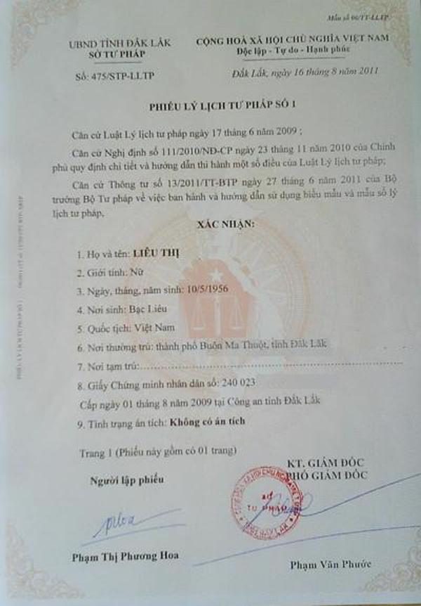 Hướng dẫn trình tự, thủ tục tra cứu, xác minh, trao đổi, cung cấp thông tin lý lịch tư pháp.