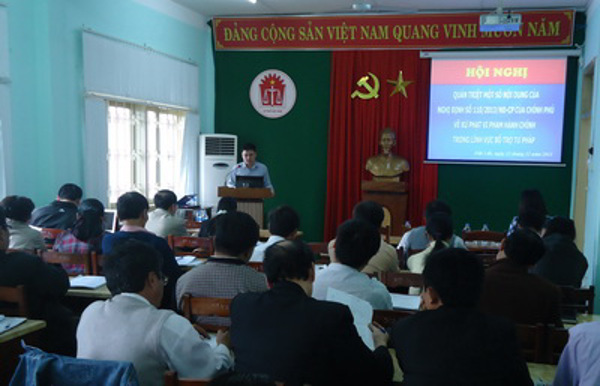 Sở Tư pháp tổ chức Hội nghị quán triệt Nghị định số 110/2013/NĐ-CP của Chính phủ 