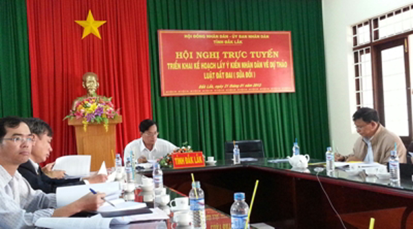 Kế hoạch tổ chức lấy ý kiến nhân dân đối với Dự thảo Luật Đất đai (sửa đổi)