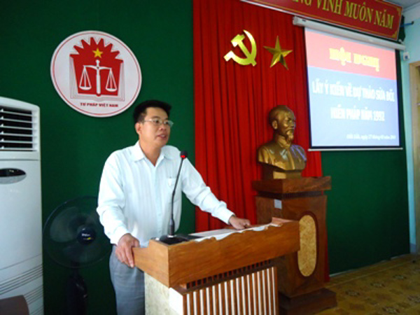 Sở Tư pháp tổ chức Hội nghị lấy ý kiến góp ý vào Dự thảo sửa đổi Hiến pháp năm 1992