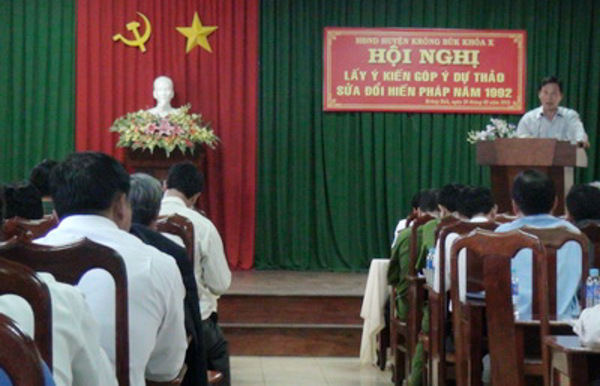 HĐND huyện Krông Búk tổ chức Hội nghị lấy ý kiến về Dự thảo sửa đổi Hiến pháp năm 1992.