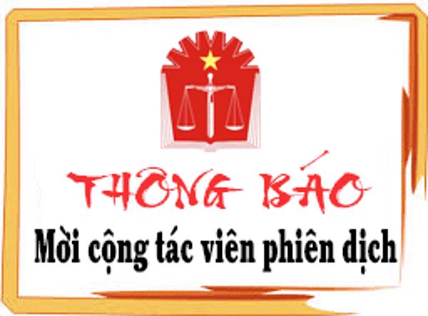 Thông báo mời cộng tác viên phiên dịch