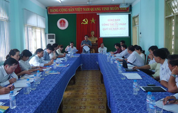 Sở Tư pháp tỉnh Đắk Lắk tổ chức giao ban công tác tư pháp quý III năm 2013