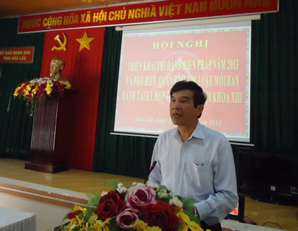 UBND tỉnh tổ chức Hội nghị triển khai thi hành Hiến pháp năm 2013 và phổ biến, quán triệt 08 luật mới ban hành