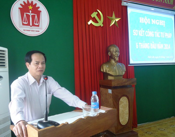 Sở Tư pháp tổ chức Hội nghị sơ kết công tác tư pháp 6 tháng đầu năm và triển khai nhiệm vụ 6 tháng cuối năm 2014 