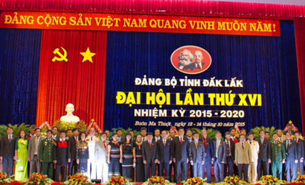 Bế mạc Đại hội đại biểu Đảng bộ tỉnh Đắk Lắk lần thứ XVI, nhiệm kỳ 2015 - 2020