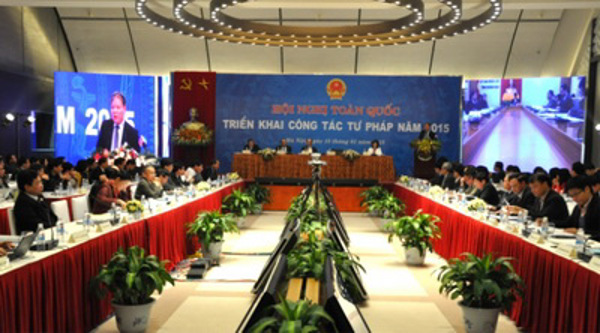 Hội nghị trực tuyến toàn quốc triển khai công tác Tư pháp năm 2015