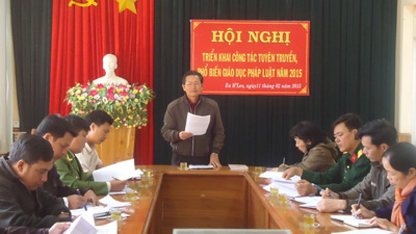Hội đồng phối hợp phổ biến, giáo dục pháp luật huyện Ea H’leo tổng kết công tác năm 2014 và triển khai nhiệm vụ năm 2015