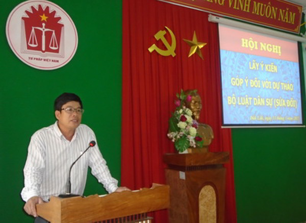 Sở Tư pháp tổ chức Hội nghị lấy ý kiến góp ý đối với Dự thảo Bộ luật Dân sự (sửa đổi)