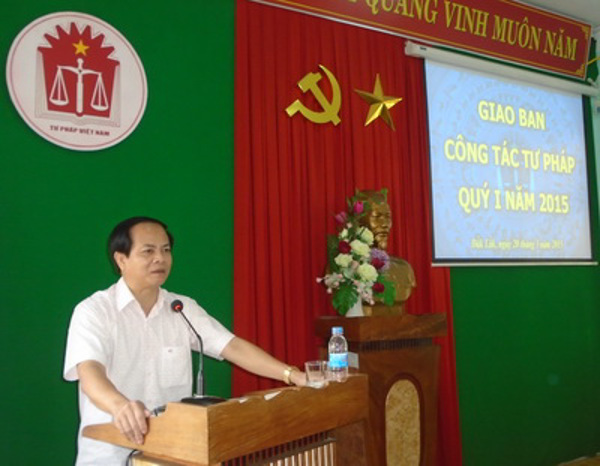 Sở Tư pháp Đắk Lắk tổ chức giao ban công tác Tư pháp quý I/2015