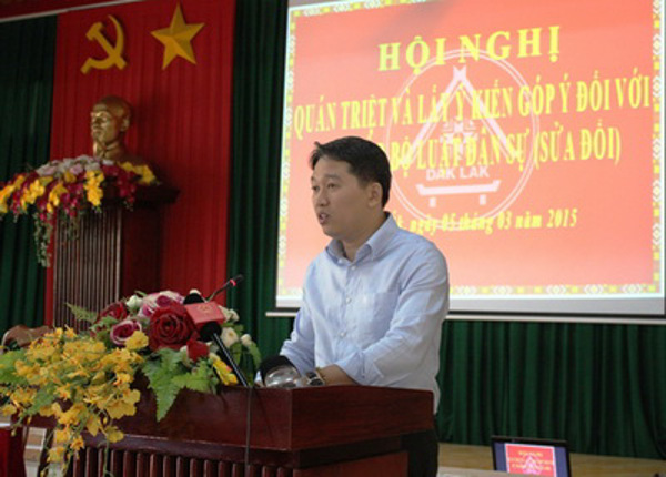 UBND tỉnh Đắk Lắk tổ chức Hội nghị quán triệt và lấy ý kiến góp ý đối với Dự thảo Bộ luật Dân sự (sửa đổi)