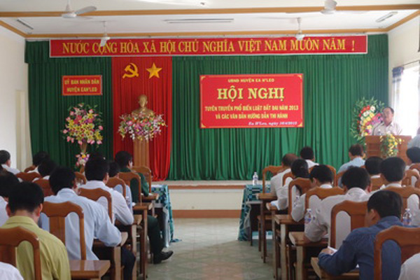 Huyện Ea H’leo tổ chức tập huấn, quán triệt Luật Đất đai và các văn bản hướng dẫn thi hành