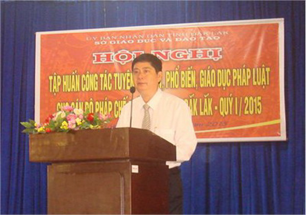 Hội nghị tập huấn tuyên truyền, phổ biến giáo dục pháp luật cho cán bộ pháp chế Ngành Giáo dục và Đào tạo Đắk Lắk