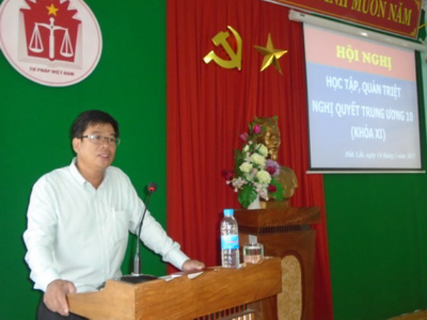 Đảng ủy Sở Tư pháp tổ chức Hội nghị học tập, quán triệt Nghị quyết Ban chấp hành Trung ương Đảng lần thứ 10 khóa XI