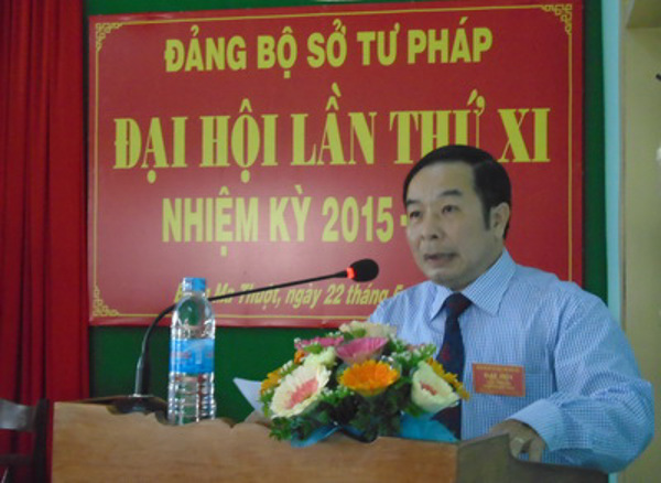 Đại hội Đảng bộ Sở Tư pháp Đắk Lắk lần thứ XI nhiệm kỳ 2015 - 2020