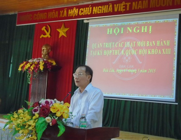 UBND tỉnh tổ chức Hội nghị phổ biến, quán triệt các luật mới ban hành tại kỳ họp thứ 8, Quốc hội khóa XIII