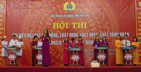 Chung kết hội thi tìm hiểu pháp luật trong công nhân viên chức lao động