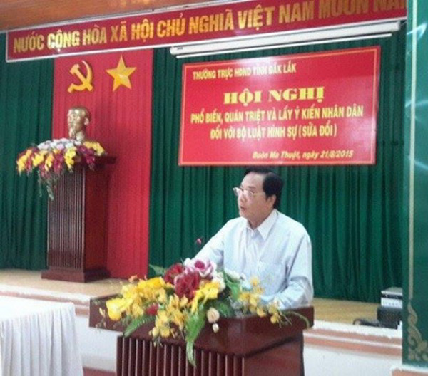 Thường trực Hội đồng nhân dân tỉnh tổ chức Hội nghị lấy ý kiến góp ý đối với Dự thảo Bộ luật Hình sự (sửa đổi)