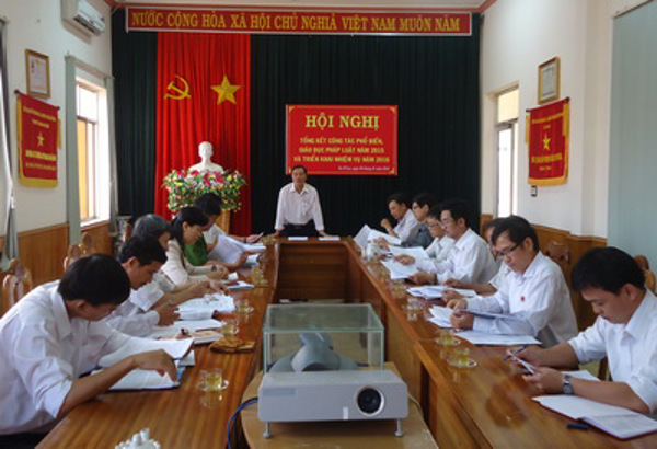 Hội đồng phối hợp phổ biến giáo dục pháp luật huyện Ea H’leo tổng kết công tác năm 2015 và triển khai nhiệm vụ năm 2016