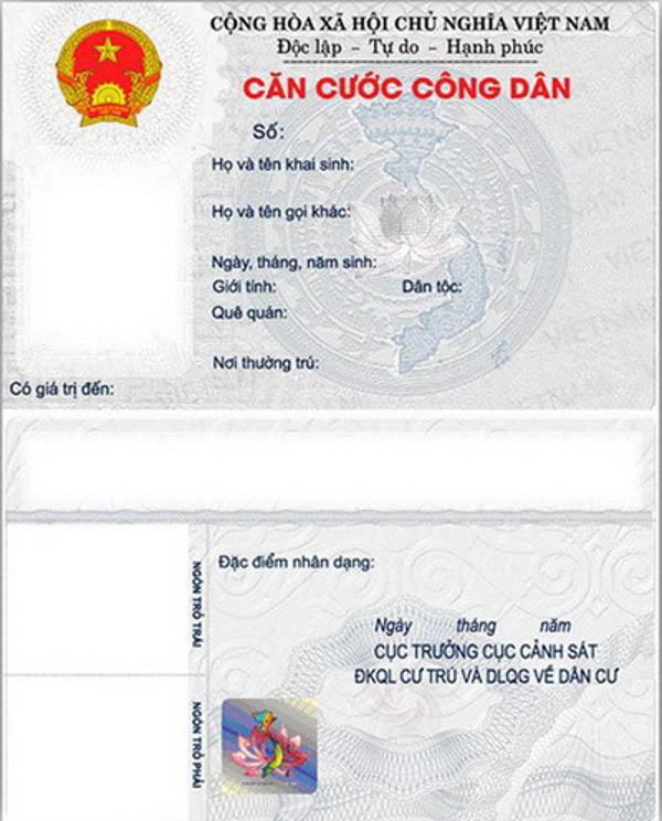 Lệ phí cấp mới thẻ Căn cước công dân 30.000 đồng