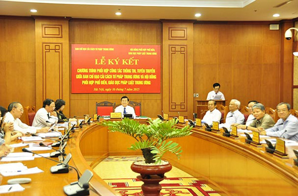 Phối hợp thông tin, tuyên truyền, phổ biến về chủ trương, nhiệm vụ cải cách tư pháp và hoạt động tư pháp giai đoạn 2015 - 2020