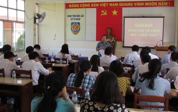 Sở Tư pháp tổ chức giao ban công tác tư pháp quý I/2017