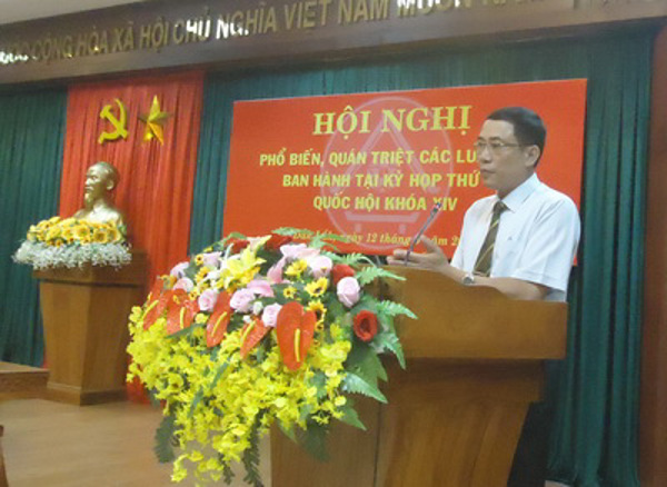 UBND tỉnh tổ chức hội nghị phổ biến, quán triệt các luật mới ban hành tại kỳ họp thứ 2, Quốc hội khóa XIV.  