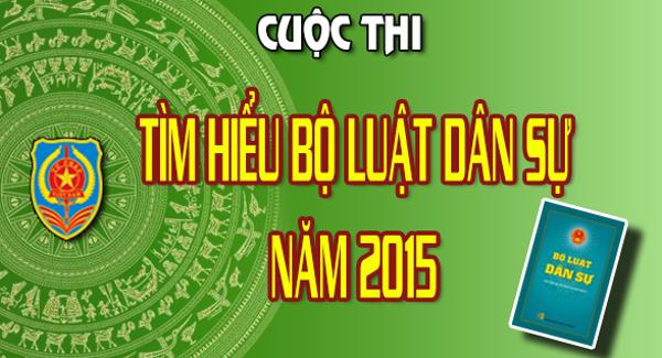  Ban hành Thể lệ Cuộc thi “Tìm hiểu Bộ luật Dân sự năm 2015” cấp tỉnh