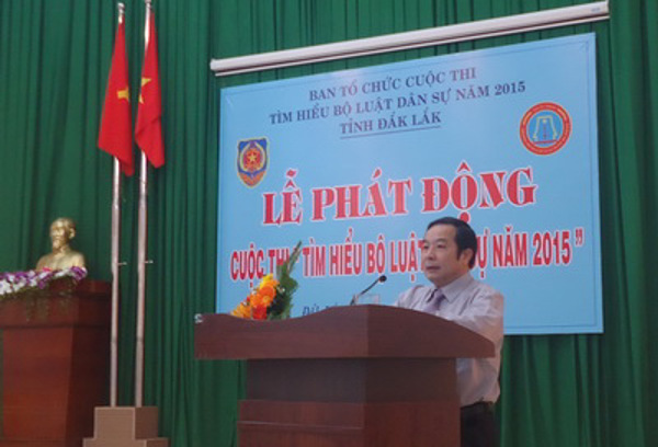 Tổ chức Lễ phát động Cuộc thi “Tìm hiểu Bộ luật Dân sự năm 2015” của tỉnh.