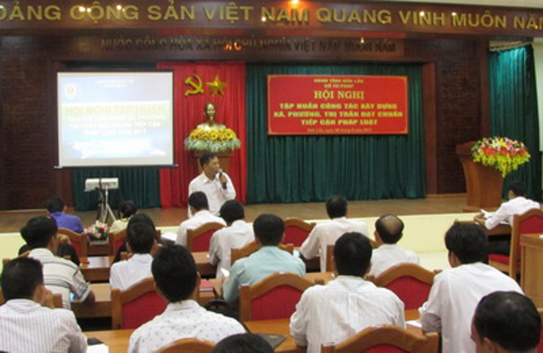 Sở Tư pháp tổ chức Hội nghị tập huấn công tác xây dựng xã, phường, thị trấn đạt chuẩn tiếp cận pháp luật